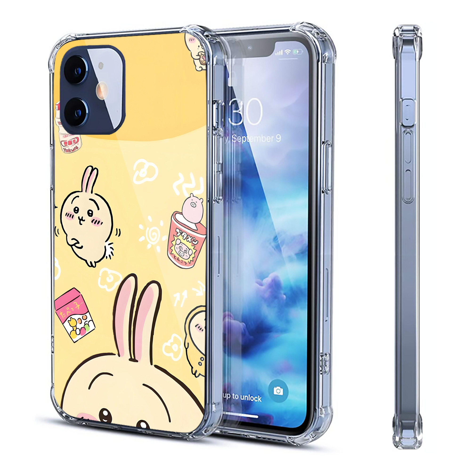 （画像用） ちいかわ Chii-kawa 【iPhone 12シリーズ対応】透明スマホケース（クリアソフトケース）